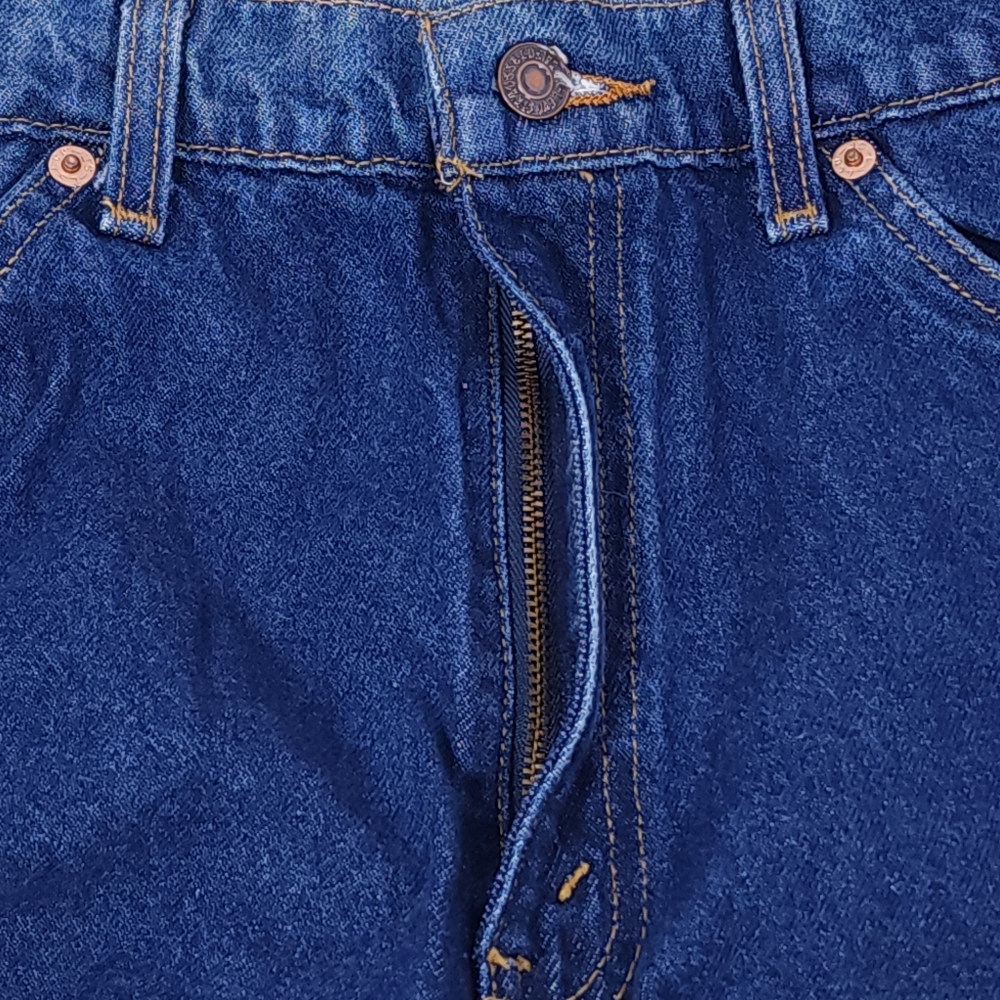 Vintage Levi Strauss Relaxed Fit Tappered Leg Men's Jeans Size 34 X 34 Dark Blue - Picture 3 of 12